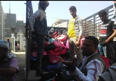 1700 حقيبة مدرسية من "سلمان للإغاثة" لطلاب حبيل الجبر