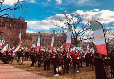 مظاهرات أمام البيت الأبيض لدعم انتفاضة الإيرانيين