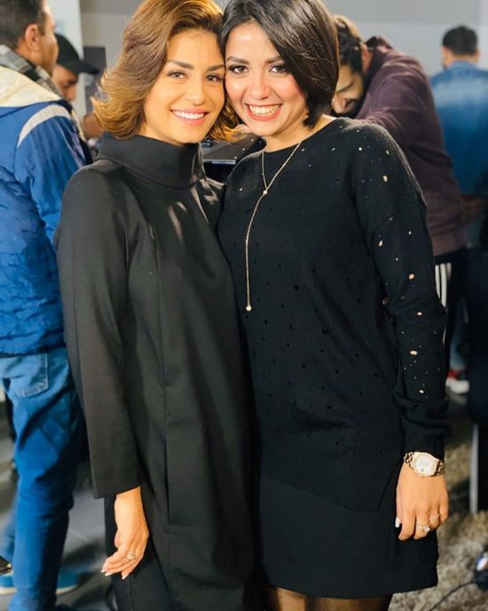 منة فضالي تروج لمسلسل "حب عمري" بصحبة سهر الصايغ 
