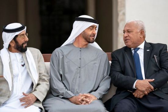  ولي عهد أبو ظبي يستقبل رئيس وزراء جزر فيجي