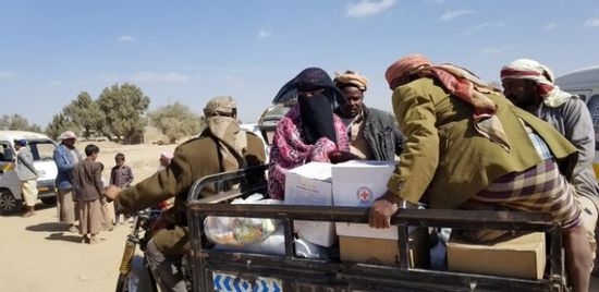 مساعدات من الصليب الأحمر للمئات من ذوي الإعاقة بصعدة