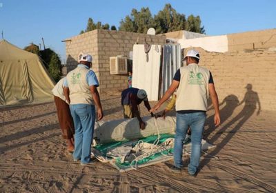 "سلمان للإغاثة": 91 خيمة للنازحين من صعدة