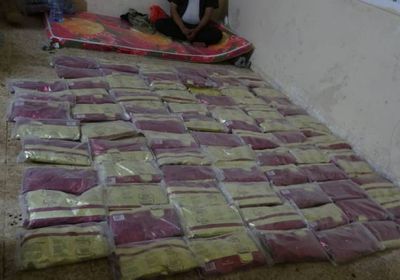 الحزام الأمني يضبط 80 كيلو من الحشيش في دوفس