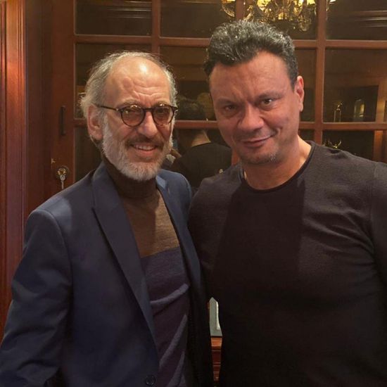 قابلت صلاح الدين.. عباس أبو الحسن بصحبة الفنان السوري غسان مسعود 