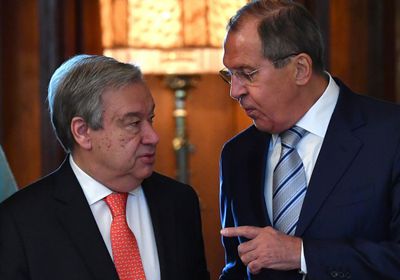 لافروف وجوتيريش يناقشان الوضع السوري وقضايا أخرى