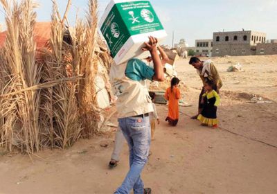 1800 سلة غذائية لأهالي اليتمة في الجوف