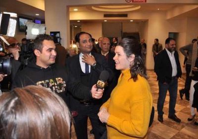 بالصور. ملامح الحمل تظهر على يسرا اللوزي في أحدث ظهور لها 