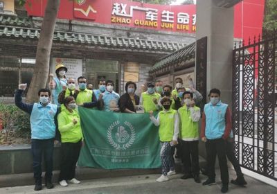 مشاركة تطوعية من المقيمين بالصين في مكافحة كورونا