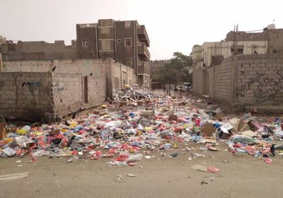 وسط تجاهل الجهات المعنية.. انتشار القمامة في شوارع جعار (صور)