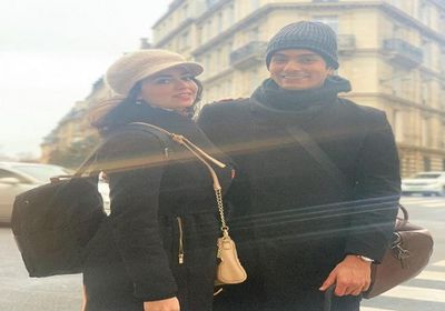 هبة مجدي بصحبة زوجها محمد محسن في باريس (صور)