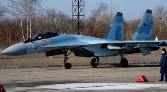 سقوط طائرة حربية من طراز سوخوي 24 بمحور سراقب في إدلب 