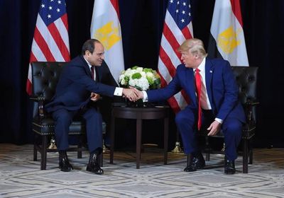 السيسي وترامب يبحثان هاتفيا أخر التطورات بشأن سد النهضة