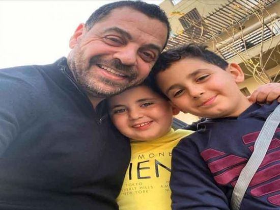 طارق العريان بصحبة ولديه بعد انفصاله عن أصالة