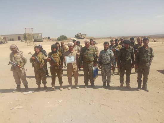 تكريم جنود الحزام الأمني في نقطة العر بيافع