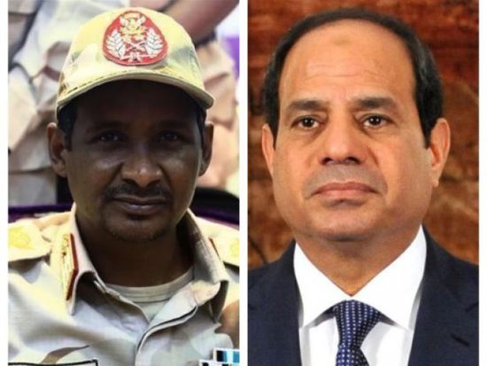  السيسي يستقبل نائب رئيس مجلس السيادة الانتقالي