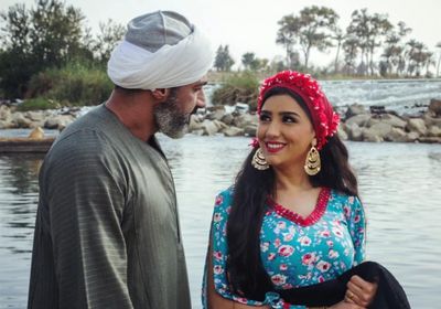 مي عمر بصحبة ياسر جلال في كواليس "الفتوة"