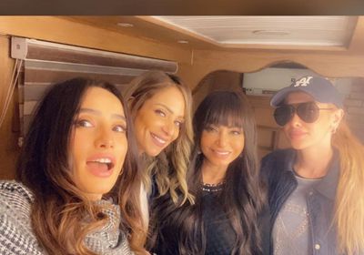 ريم البارودي بصحبة زينة في كواليس "جمع سالم"