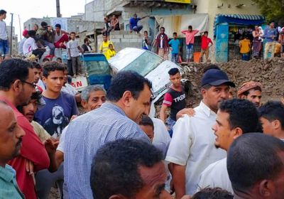 تكليف "إغاثية الانتقالي" بحصر أضرار السيول في المعلا