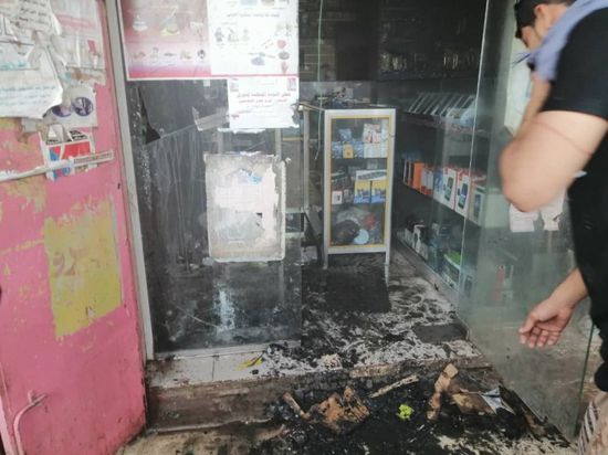 ماس كهربائي يتسبب في حريق بمحل تجاري بمدينة الحبيلين