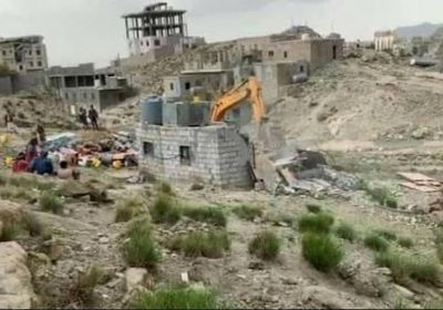 في جريمة جديدة.. مليشيا الإخوان بتعز تهدم منزل أيتام (وثيقة وصور)