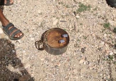 ضبط عبوة ناسفة بالطريق الدولي في أبين