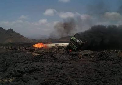 النيران تلتهم قاطرة غاز في العرقوب