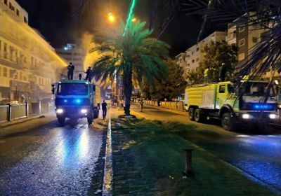 انطلاق حملة تعقيم شوارع المعلا