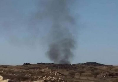 التحالف يقصف عربة عسكرية للمليشيات بجبهة قانية في البيضاء