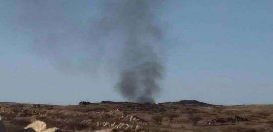 التحالف يقصف عربة عسكرية للمليشيات بجبهة قانية في البيضاء