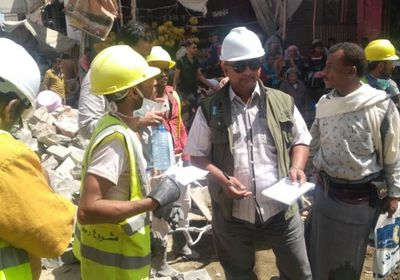 تحديد نسبة الإنجاز لمشروعي الرصف الحجري بردفان