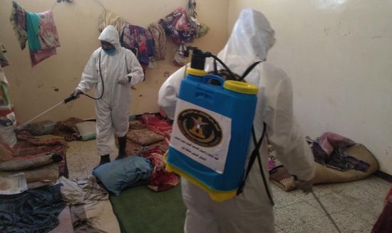 "انتقالي لحج" يواصل تعقيم مرافق الحوطة من كورونا