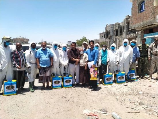 تمديد حملة "انتقالي لحج" الوقائية من كورونا