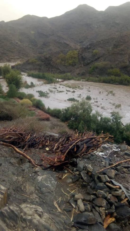 السيول تلحق خسائر بالمزارع في جيشان (صور)