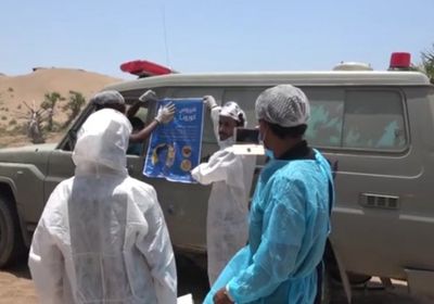 "طبية ألوية العمالقة" توعي اللواء الثاني بالوقاية من كورونا