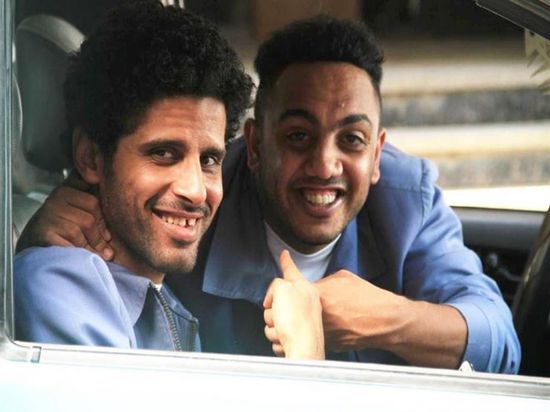 حمدي الميرغني بصحبة أوس أوس في كواليس "اتنين في الصندوق"