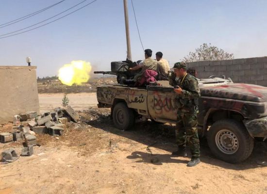 اشتباكات عنيفة بين الجيش الوطني الليبي وعناصر الوفاق بترهونة