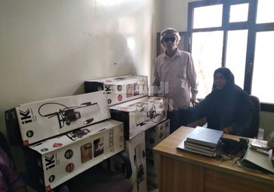 "إغاثية انتقالي أبين" تستلم معدات رش ضبابي (صور)