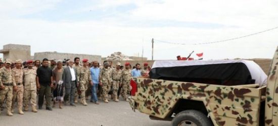 تشييع جثمان الشهيد الصليحي إلى مثواه الأخير بالمعافر