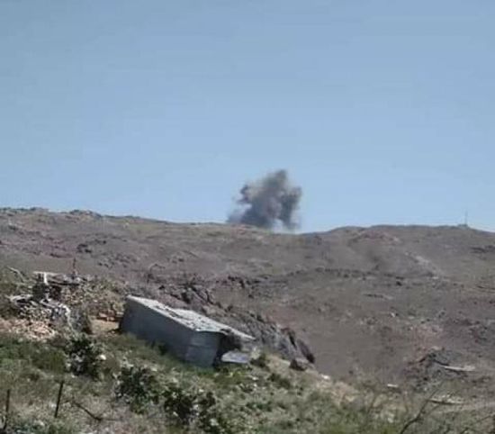 غارة على مليشيا الحوثي في ثرة