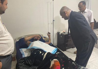 الوالي يطمئن على مصاب حريق الدرين