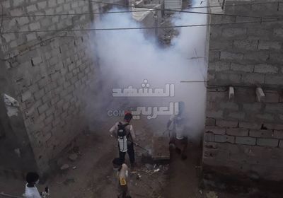 بالصور.. حملة نظافة ورش ضبابي في جعار