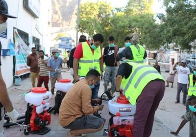 حملة تعقيم للوقاية من كورونا في المعلا 