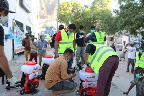 حملة تعقيم للوقاية من كورونا في المعلا 