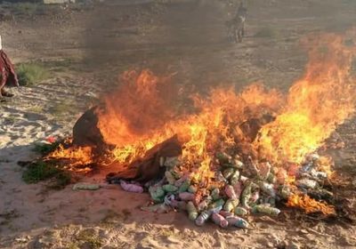 ضبط 6 مهربين و1000 بندل قات بساحل الريان