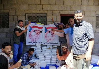 قافلة إفطار من "الحصين" للقوات الجنوبية بجبهات الضالع