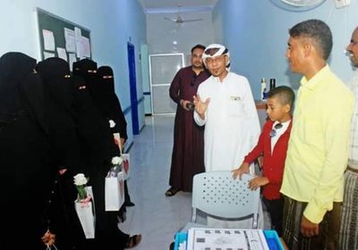 بالصور.. "انتقالي غيل باوزير" يزور المرضى للتهنئة بالعيد