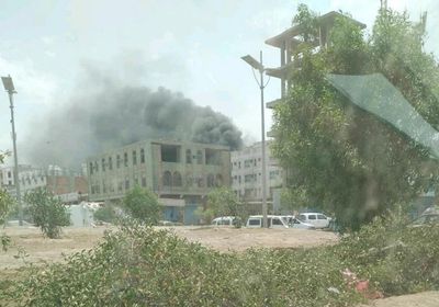 حريق في مستشفى درة الدار بعدن