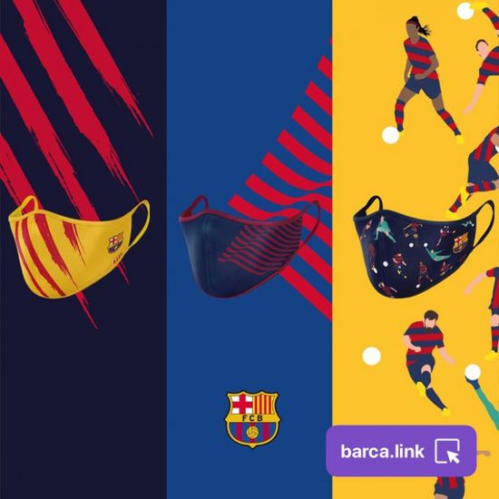 برشلونة يطرح كمامات بألوان النادي ضمن إجراءات الوقاية من كورونا