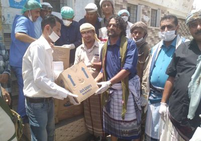 "انتقالي ردفان" يرفد مستشفيات المديرية بمستلزمات وقاية