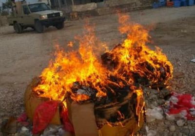 ضبط 12 كرتون قات في الريدة وقصيعر